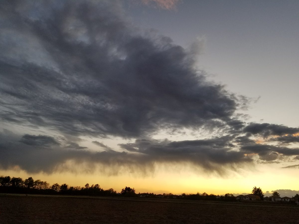 Fotografia del cielo di Roberto Spateri &mdash; Cameri (Novara), 22 ottobre 2017.