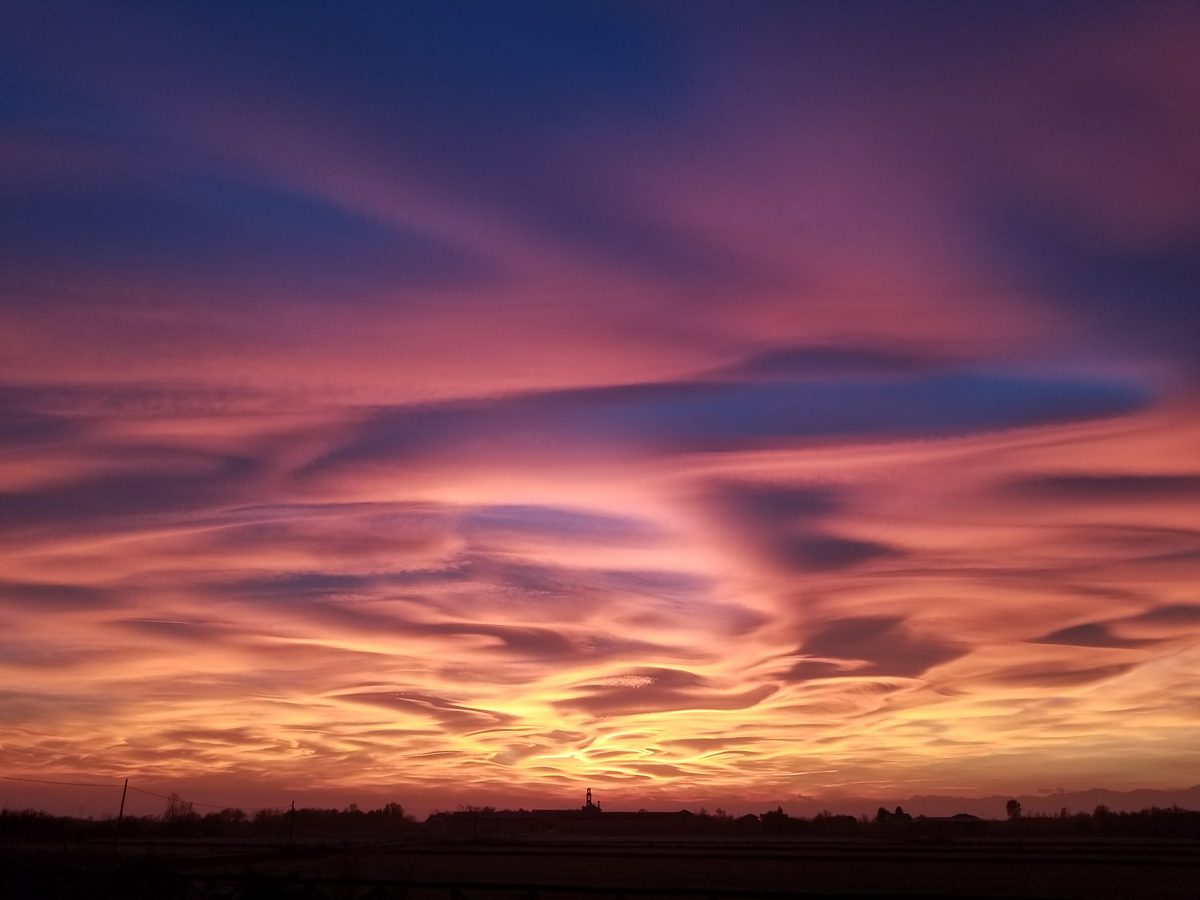 Fotografia del cielo di Roberto Spateri &mdash; Cameri (Novara), 29 ottobre 2017.