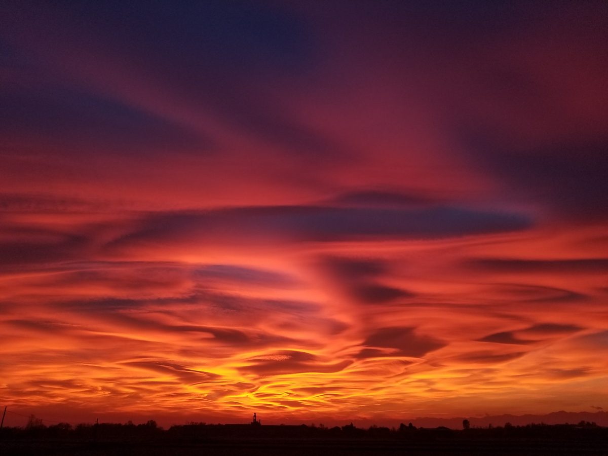 Fotografia del cielo di Roberto Spateri &mdash; Cameri (Novara), 29 ottobre 2017.
