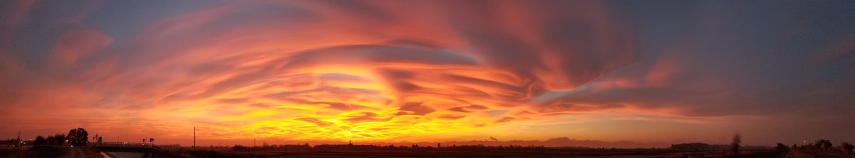 Fotografia del cielo di Roberto Spateri &mdash; Cameri (Novara), 29 ottobre 2017.