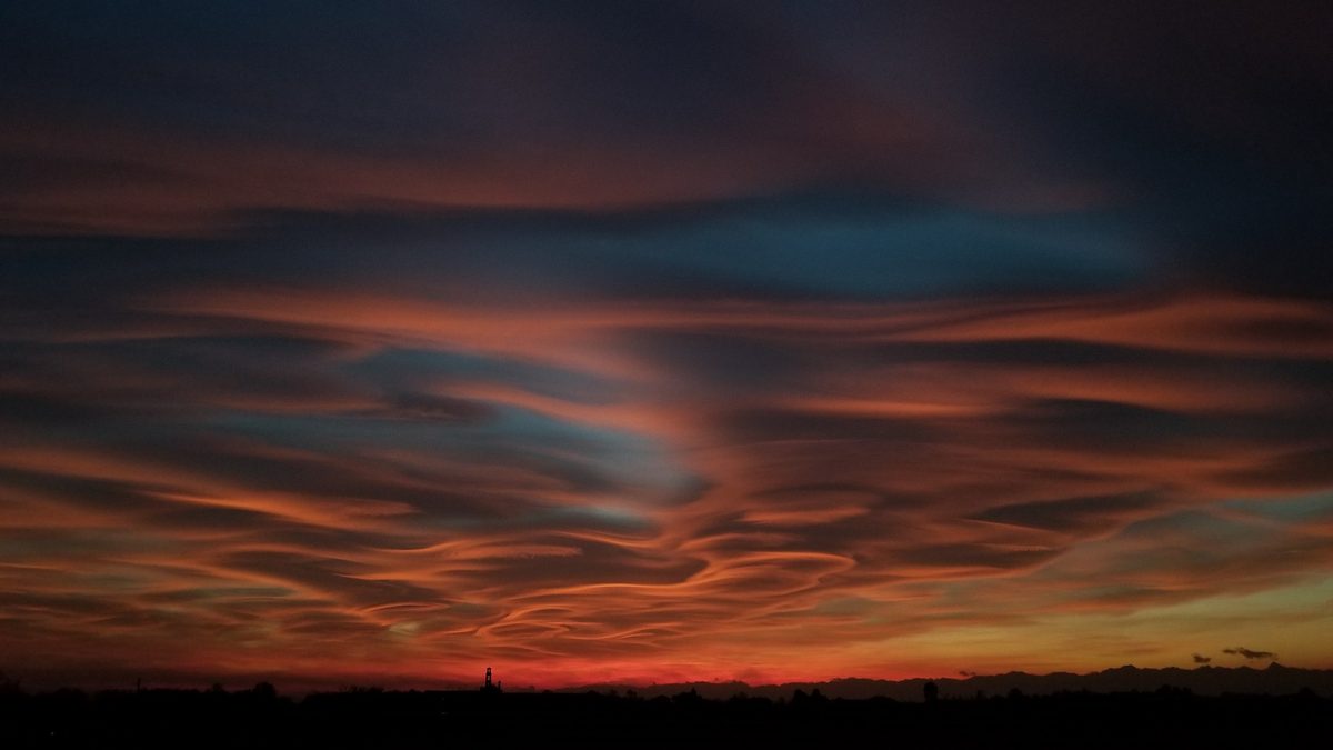 Fotografia del cielo di Roberto Spateri &mdash; Cameri (Novara), 29 ottobre 2017.