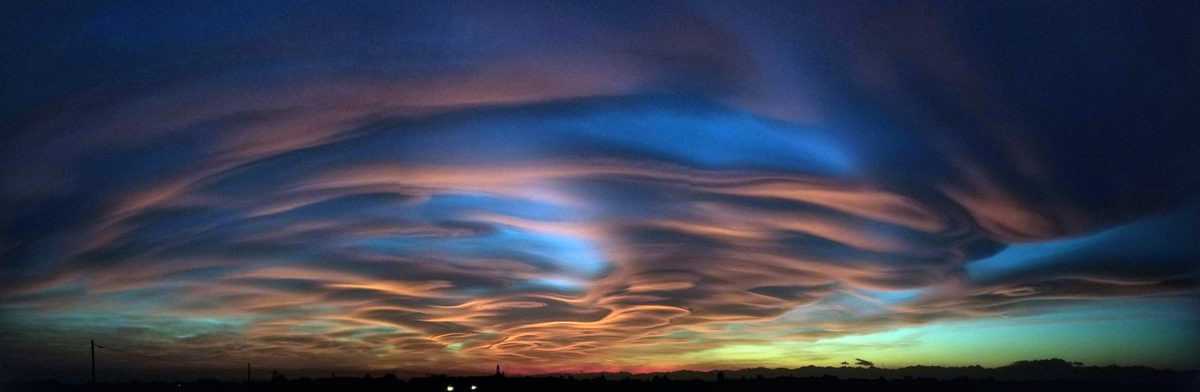 Fotografia del cielo di Roberto Spateri &mdash; Cameri (Novara), 29 ottobre 2017.