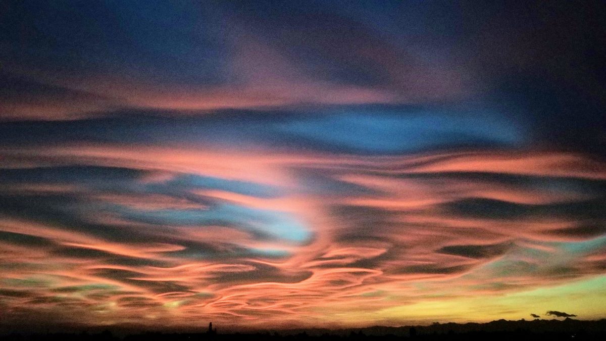 Fotografia del cielo di Roberto Spateri &mdash; Cameri (Novara), 29 ottobre 2017.
