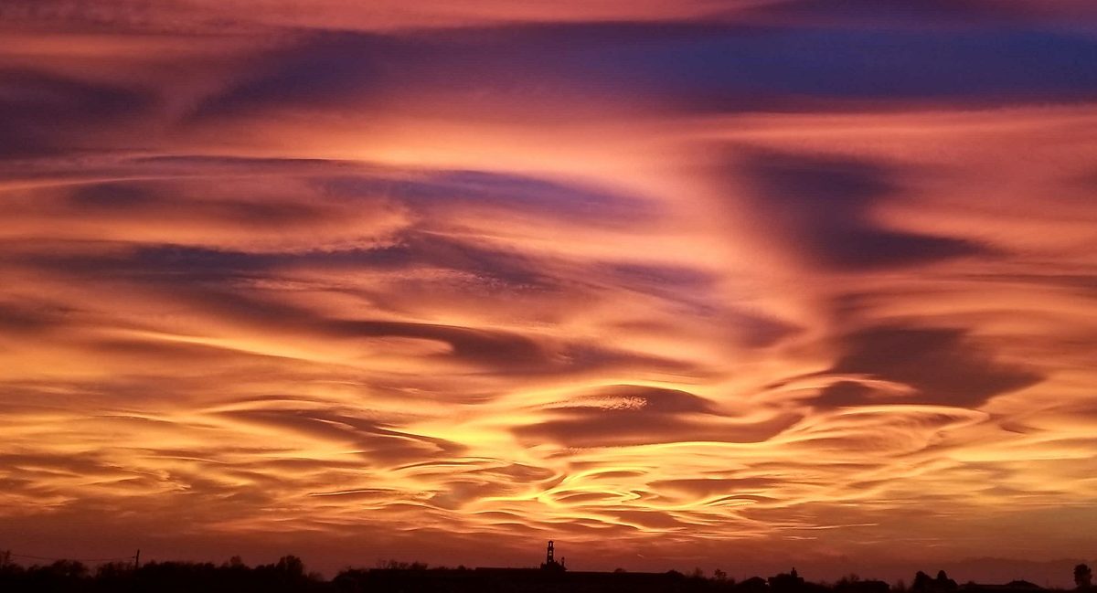 Fotografia del cielo di Roberto Spateri &mdash; Cameri (Novara), 29 ottobre 2017.