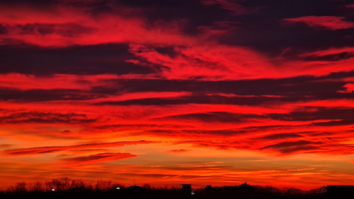 Fotografia del cielo di Roberto Spateri &mdash; Cameri (Novara), 3 febbraio 2023.